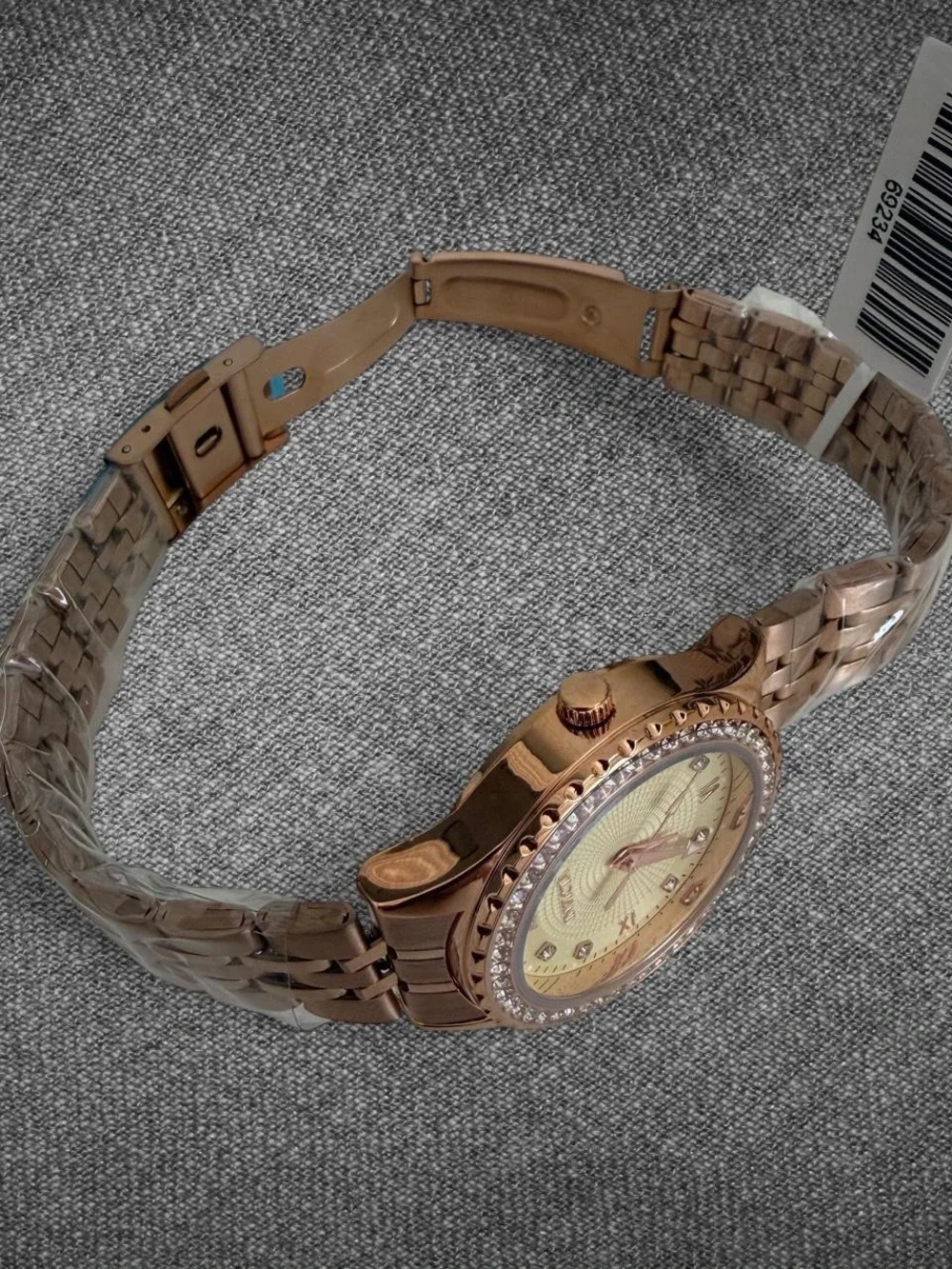 Invicta Rose Gold Tone Crystal Bezel Champagne Dial Women’s Watch
